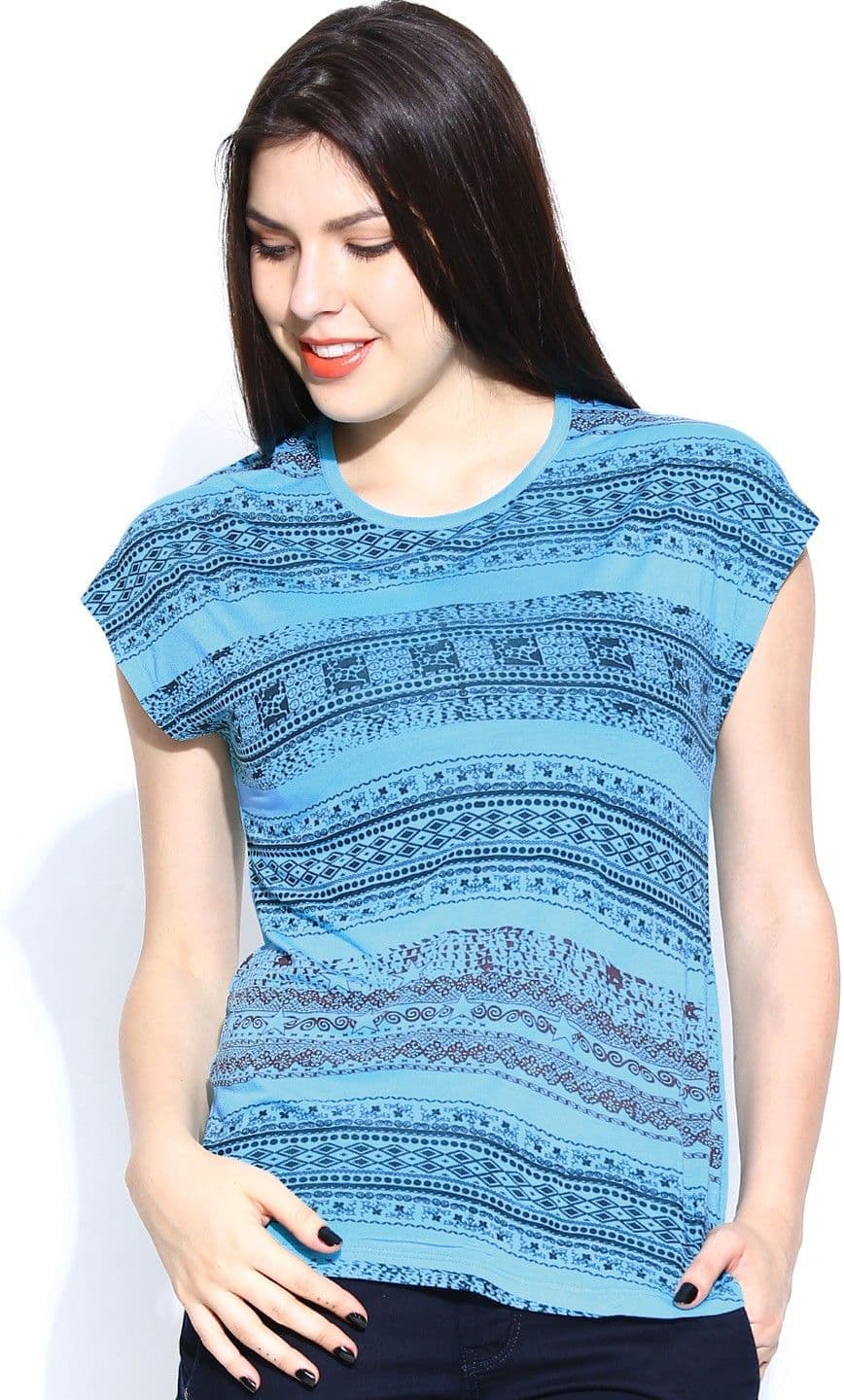 Wrangler Casual Short Sleeve Printed Women's Top view 2