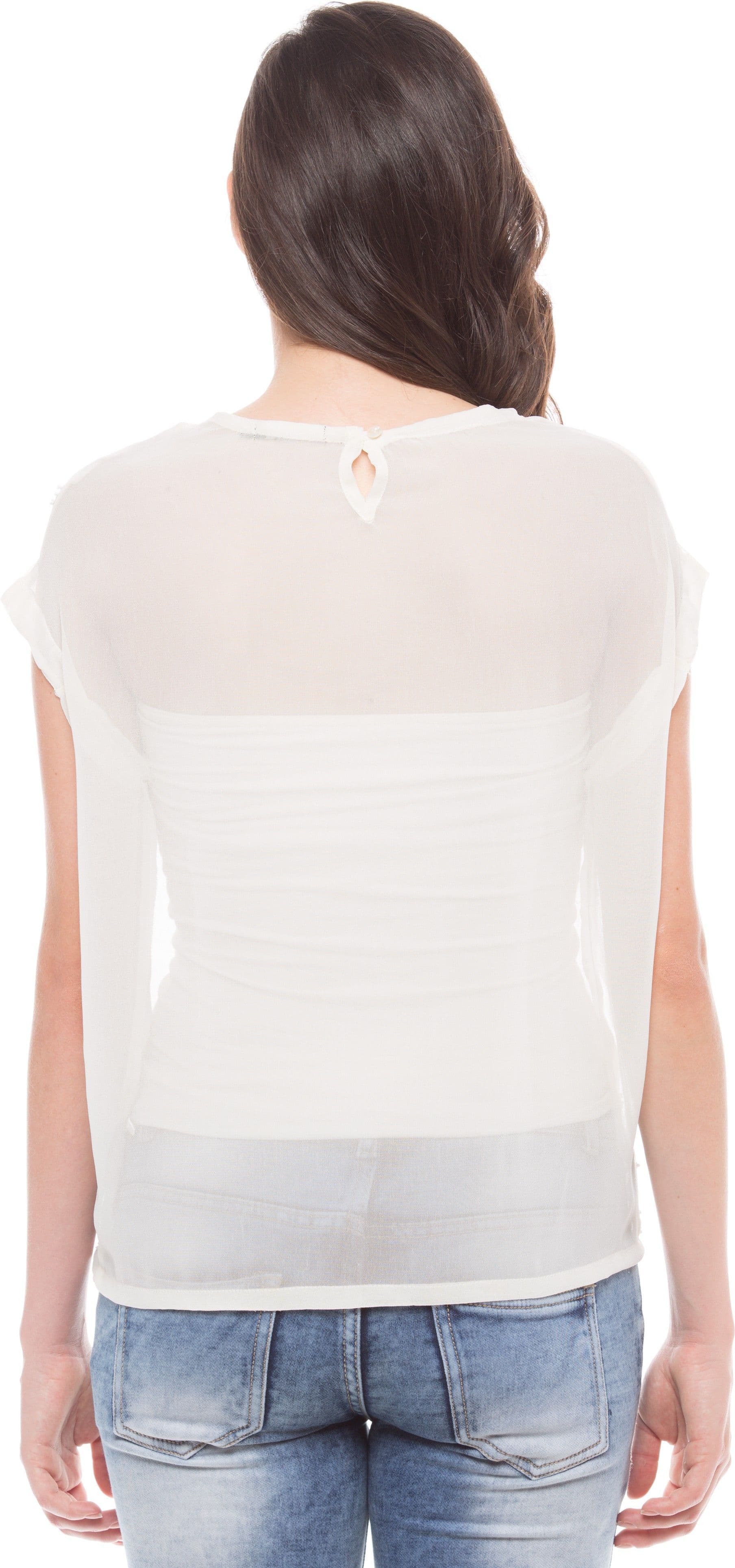 Shuffle Casual Short Sleeve Solid Women's Top view 2