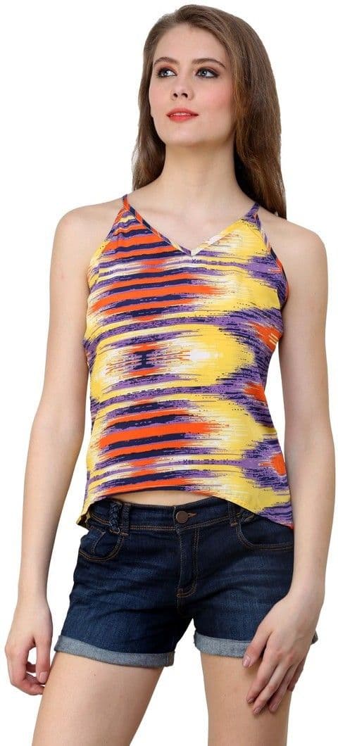 Shilpkala Casual Sleeveless Printed Women's Top