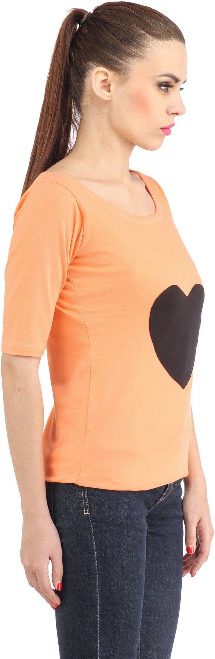 Cation Casual Short Sleeve, 3/4 Sleeve Solid Women's Top view 4