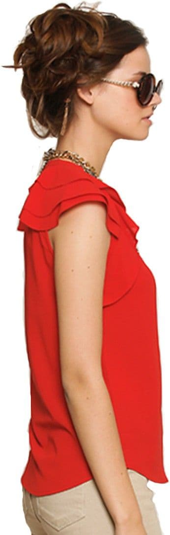 Zink London Casual Short Sleeve Solid Women's Top view 4