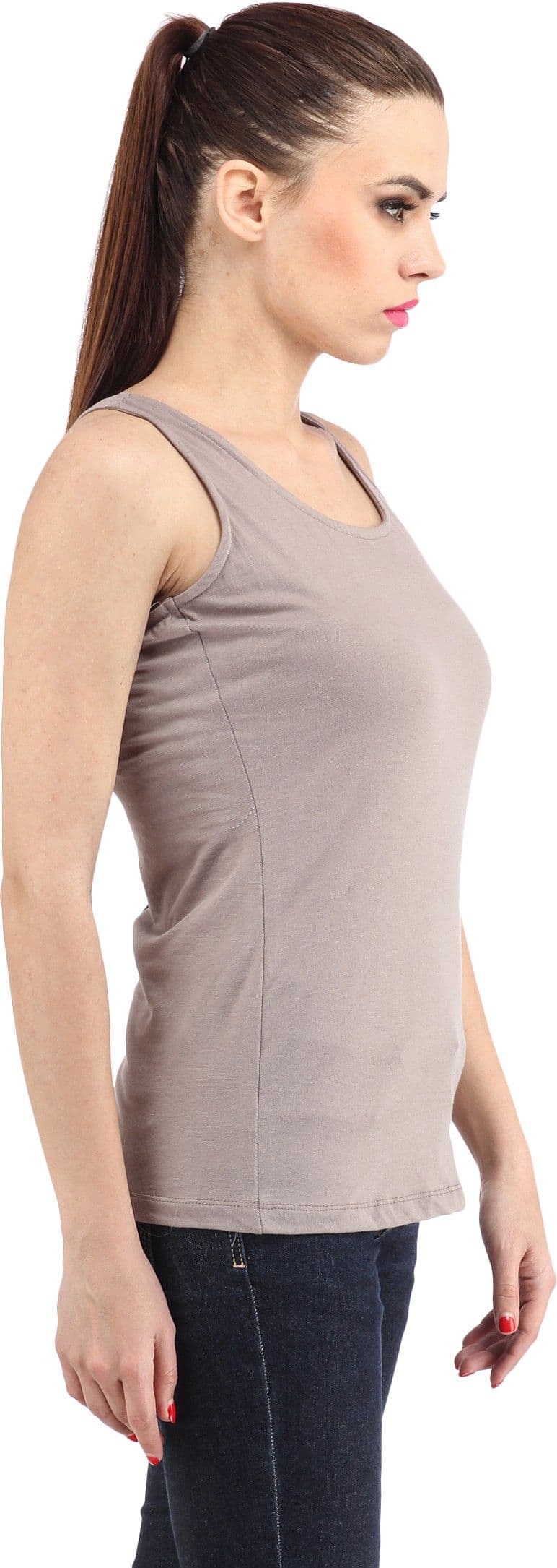 Cation Casual Short Sleeve, Sleeveless Solid Women's Top view 3