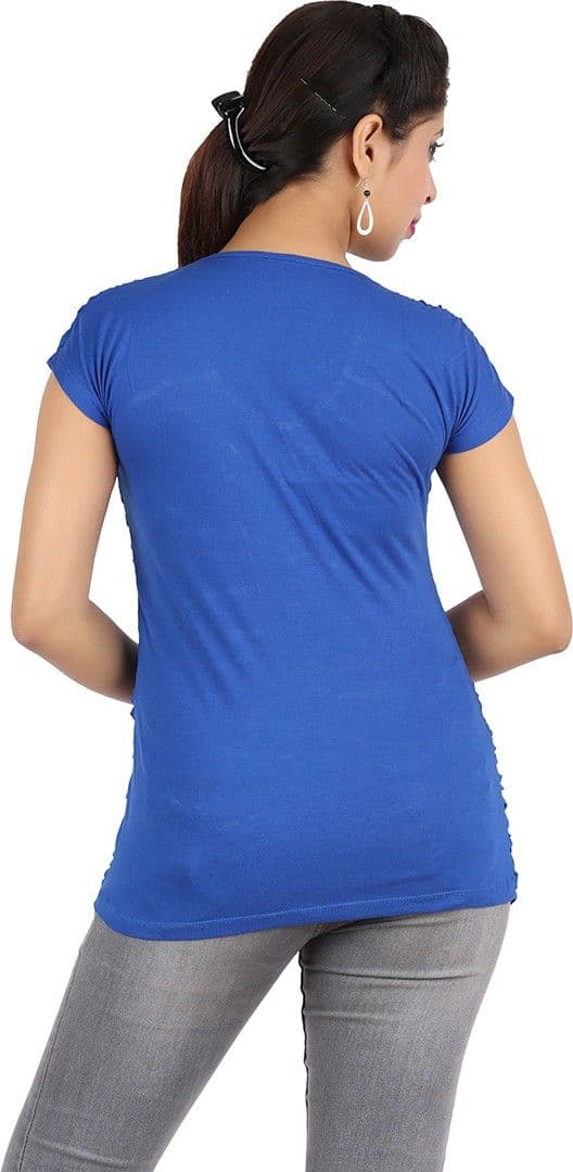 Harsha Casual Short Sleeve Solid Women's Top view 3