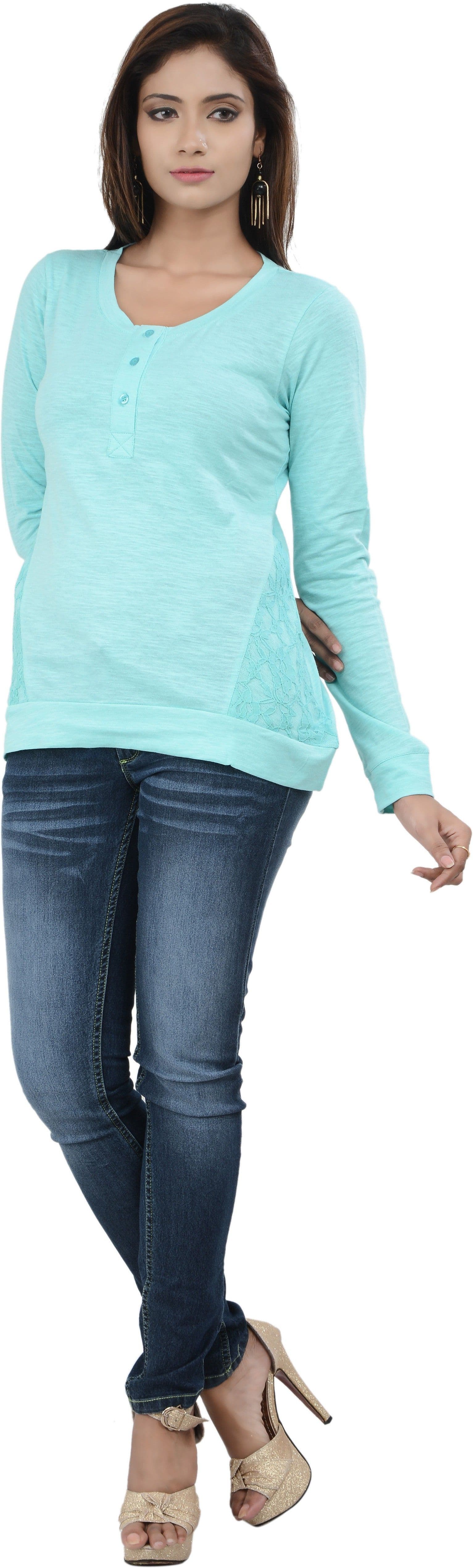 No Code Party Full Sleeve Solid Women's Top