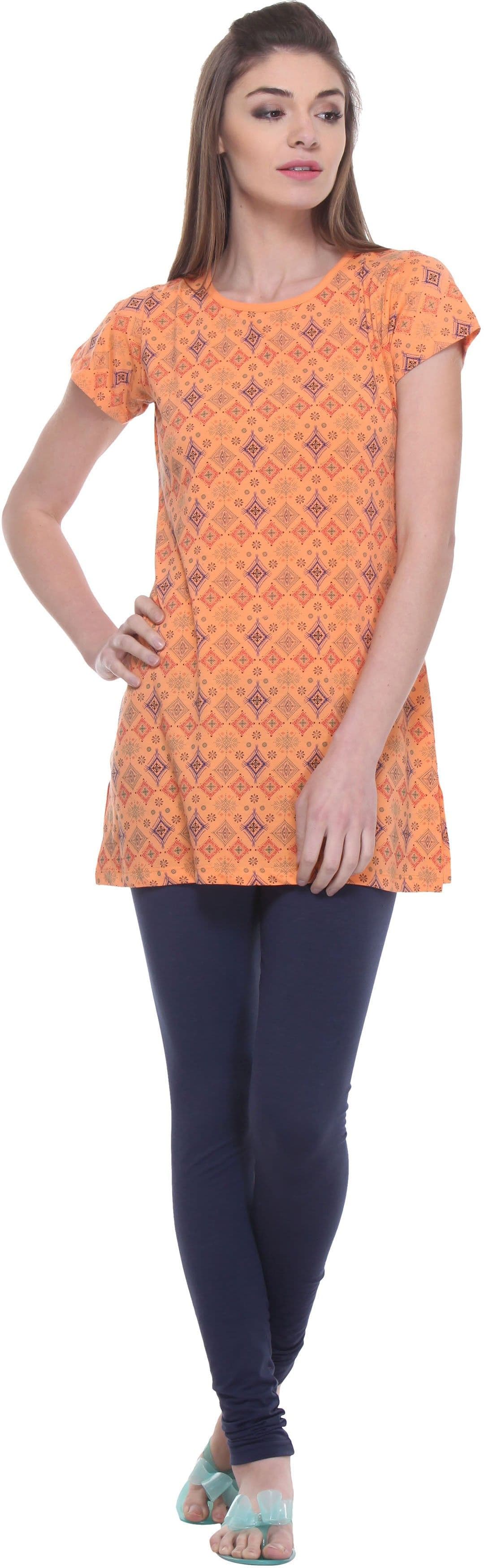 TAB91 Casual Short Sleeve Printed Women's Top view 5