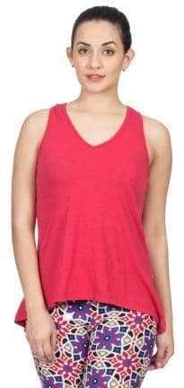 VRTYA Casual Sleeveless Solid Women's Red Top view 2