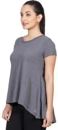 VRTYA Casual Short Sleeve Solid Women's Grey Top view 4