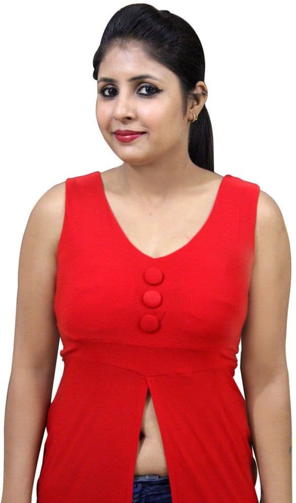CrazeVilla Casual Sleeveless Solid Women's Top view 4