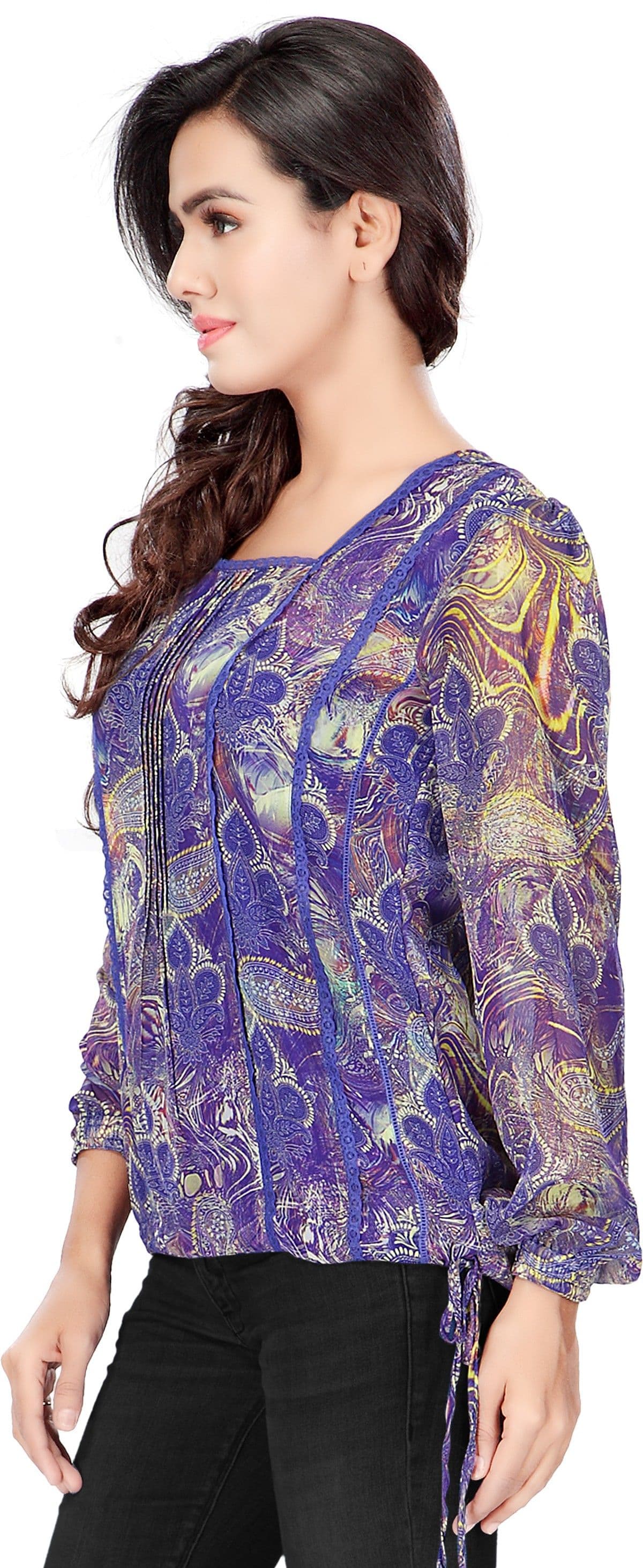 SFDS Casual, Formal, Party Full Sleeve Printed Women's Top view 4