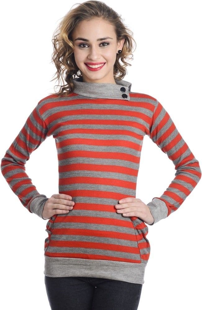 TeeMoods Casual Full Sleeve Striped Women's Top view 3