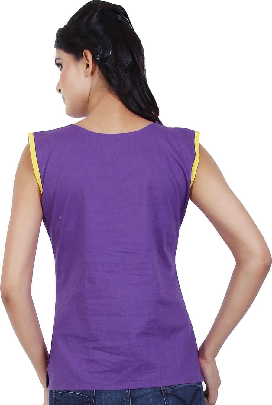 S9 WOMEN Casual Sleeveless Solid Women's Top view 4