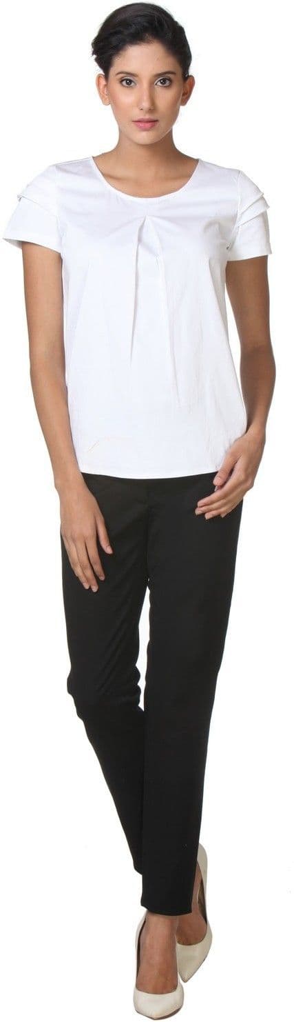 Kaaryah Formal Short Sleeve Solid Women's Top view 5