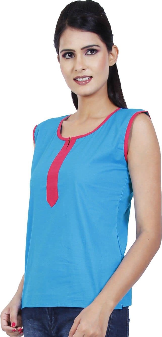 S9 WOMEN Casual Sleeveless Solid Women's Top view 2