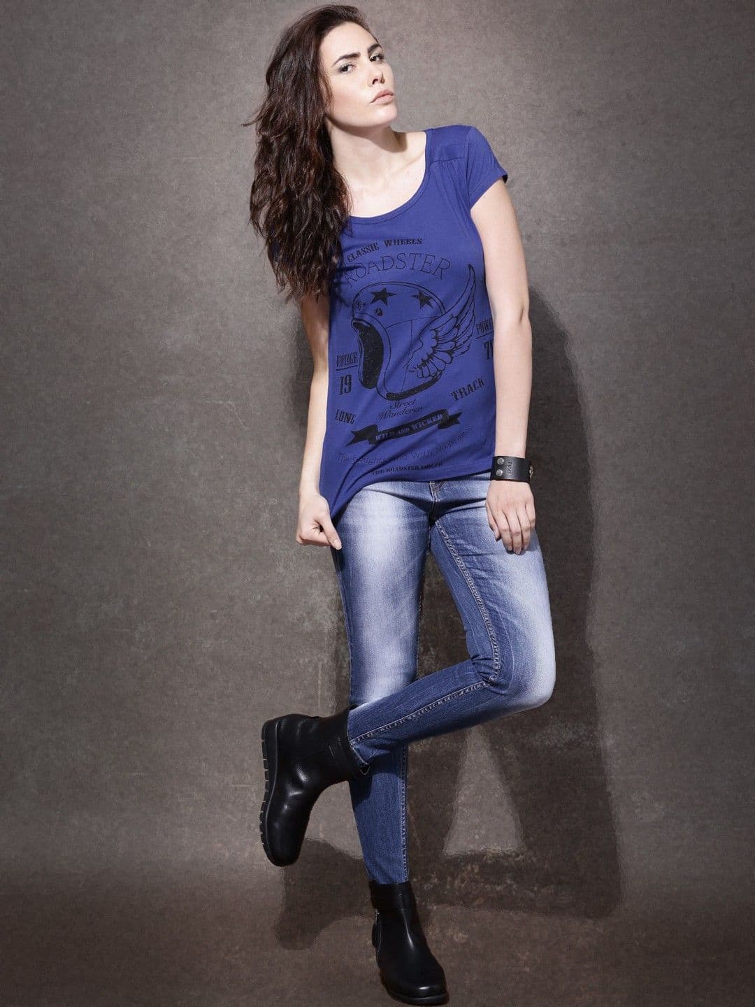 Roadster Casual Short Sleeve Printed Women's Top view 5