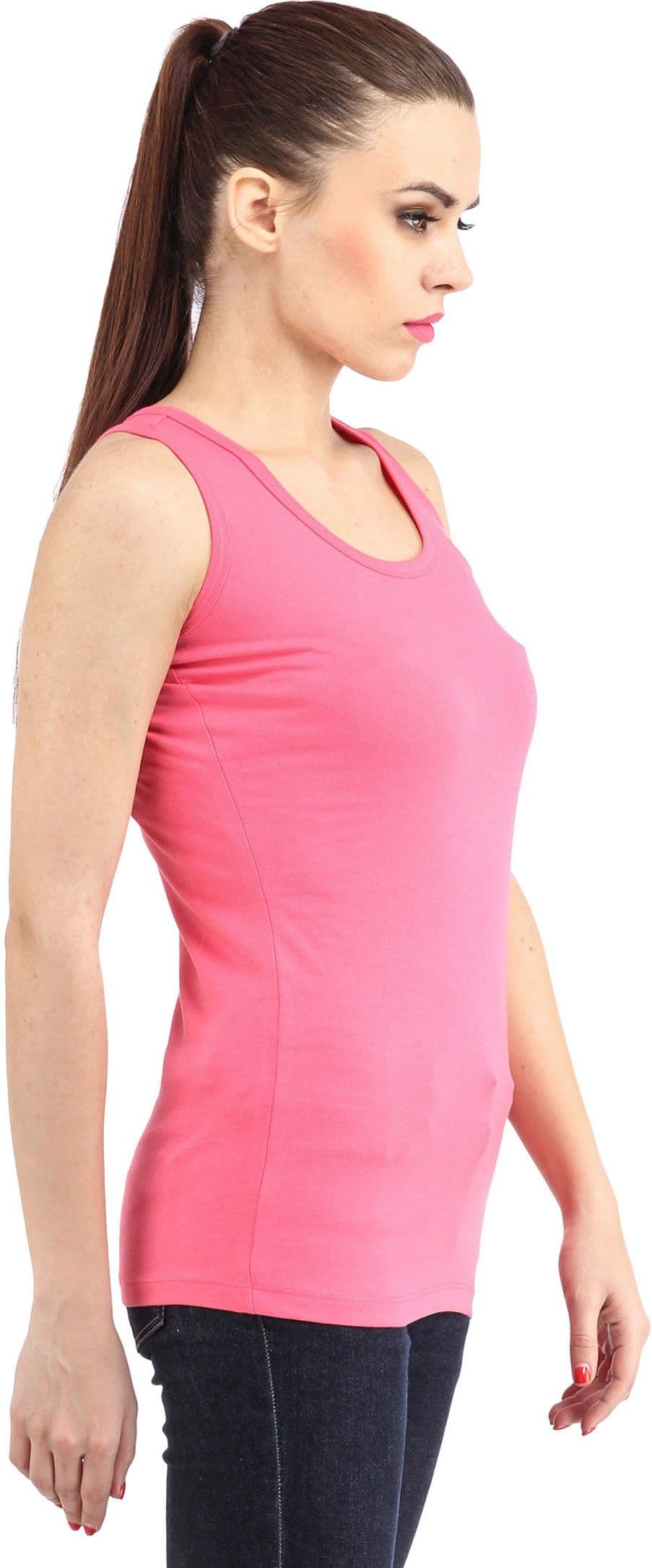 Cation Casual Sleeveless, Short Sleeve Solid Women's Top view 3