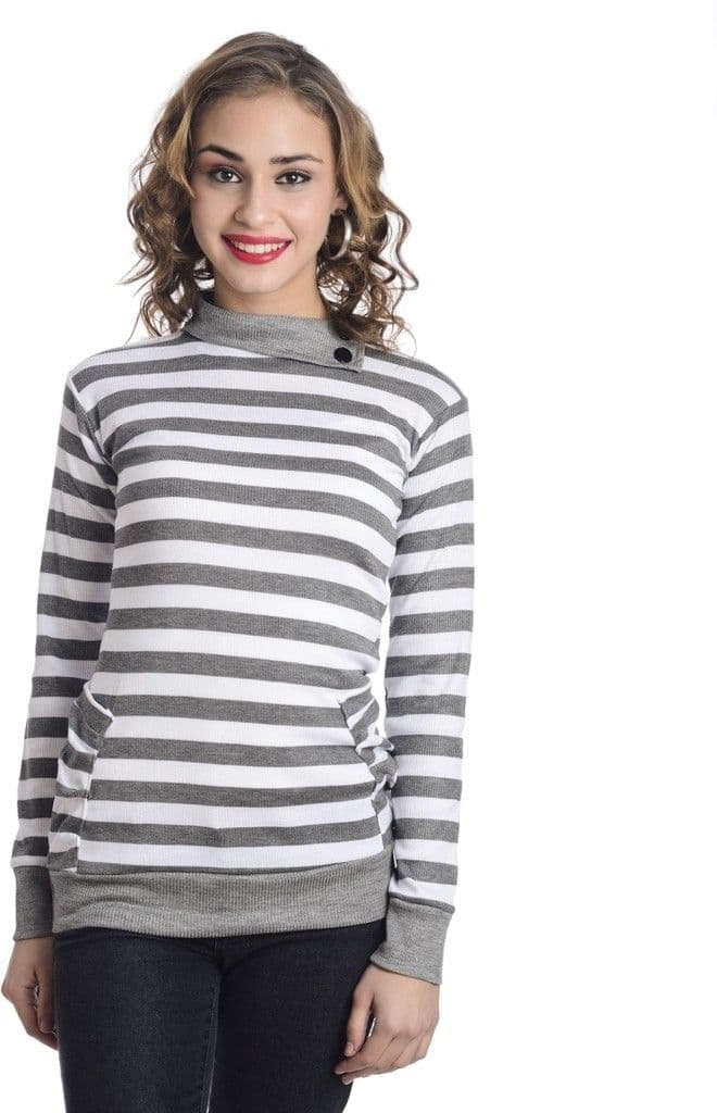 TeeMoods Casual Full Sleeve Striped Women's Top view 3