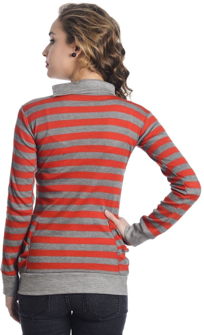TeeMoods Casual Full Sleeve Striped Women's Top view 4