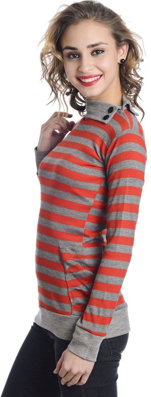TeeMoods Casual Full Sleeve Striped Women's Top view 6