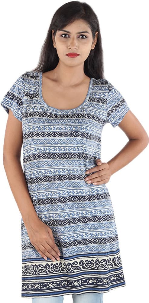 Megha Casual Short Sleeve Printed Women's Top