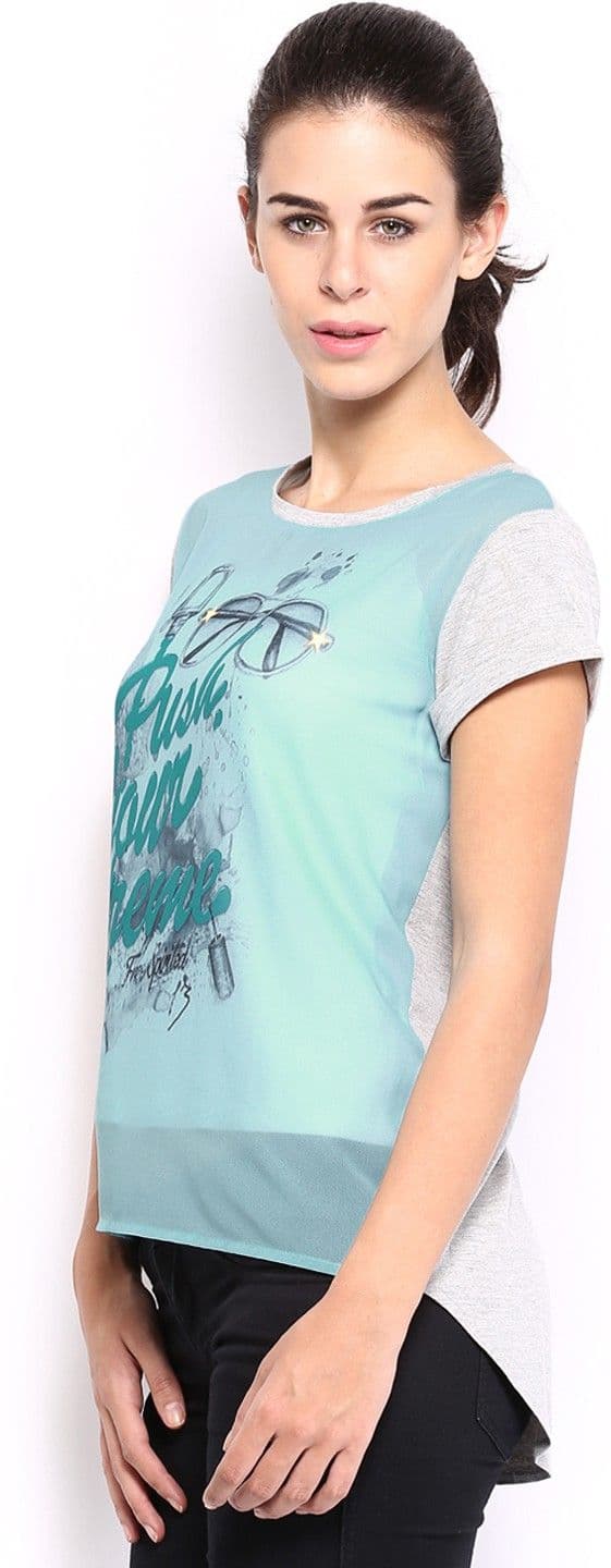 HRX Casual Short Sleeve Printed Women's Top view 3