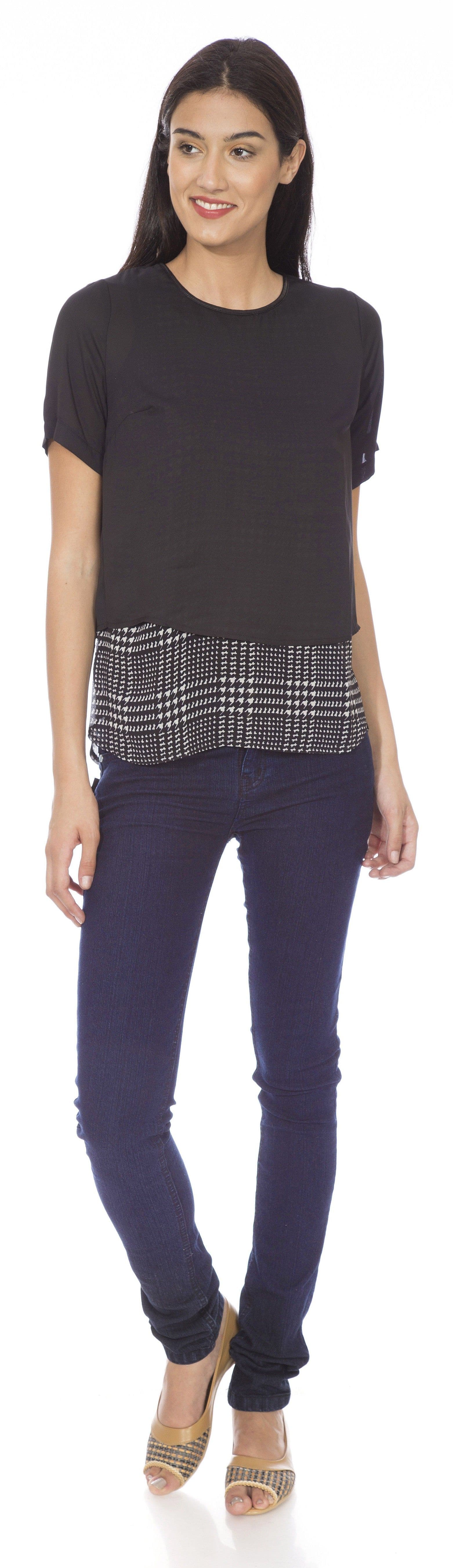 Wowww Casual Short Sleeve Solid Women's Top
