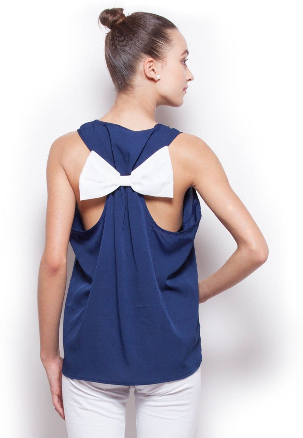 Popnetic Casual Sleeveless Solid Women's Top view 3