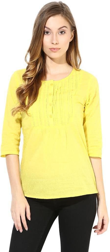 The Vanca Casual 3/4 Sleeve Polka Print Women's Top