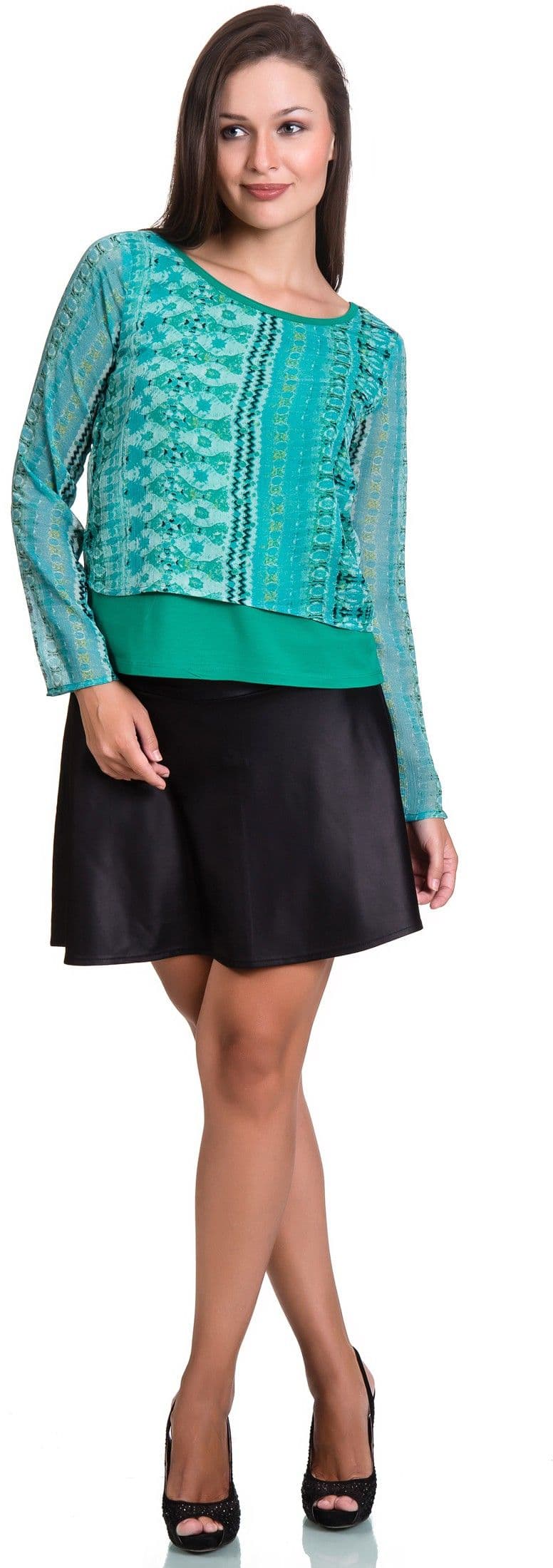 Colbrii Casual Full Sleeve Printed Women's Top