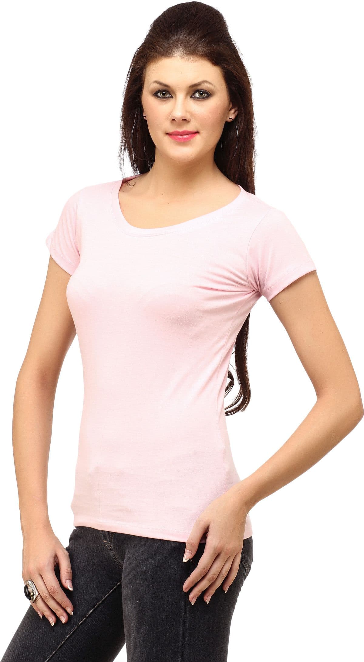 Cation Casual Short Sleeve Solid Women's Top view 2