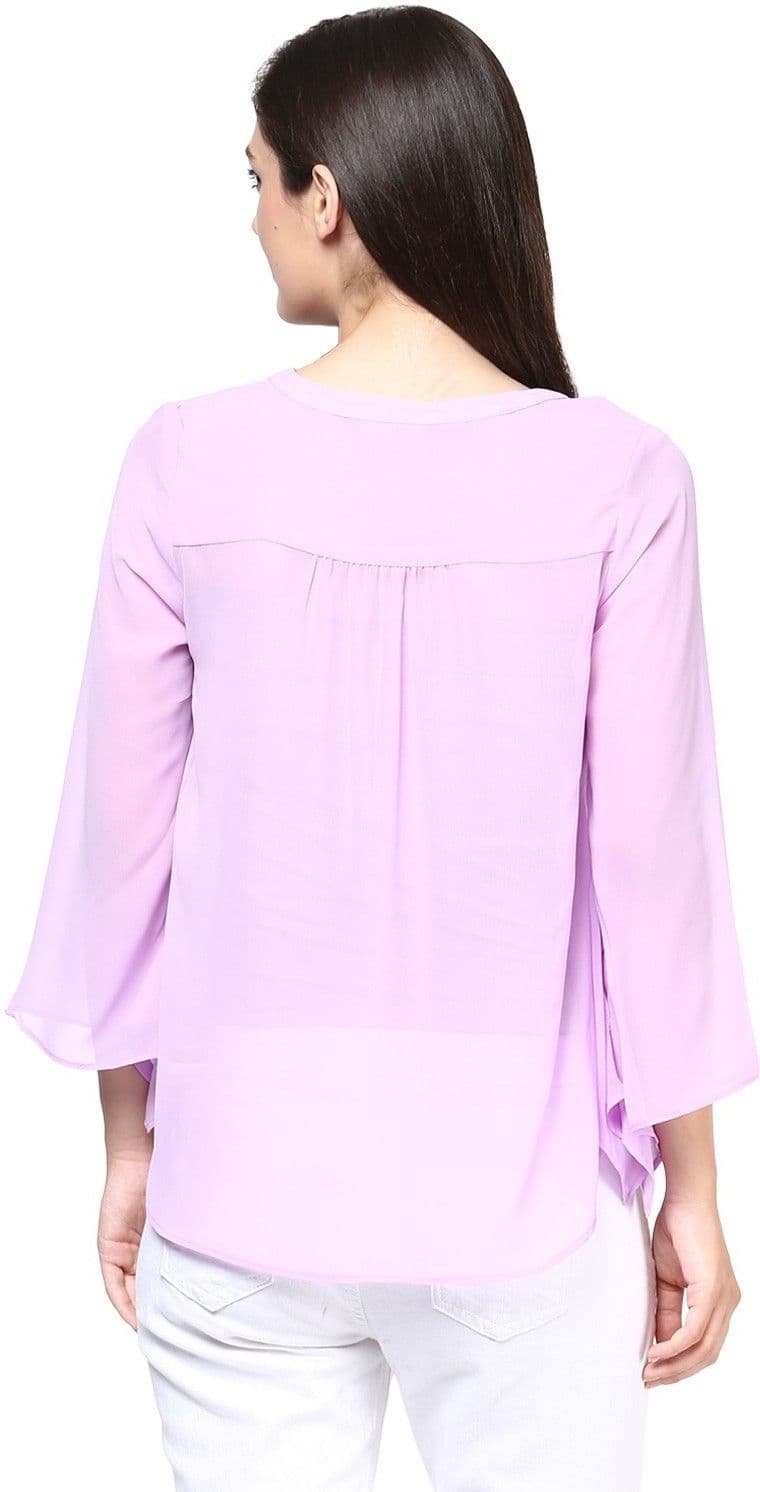 Harpa Casual 3/4 Sleeve Solid Women's Top view 3