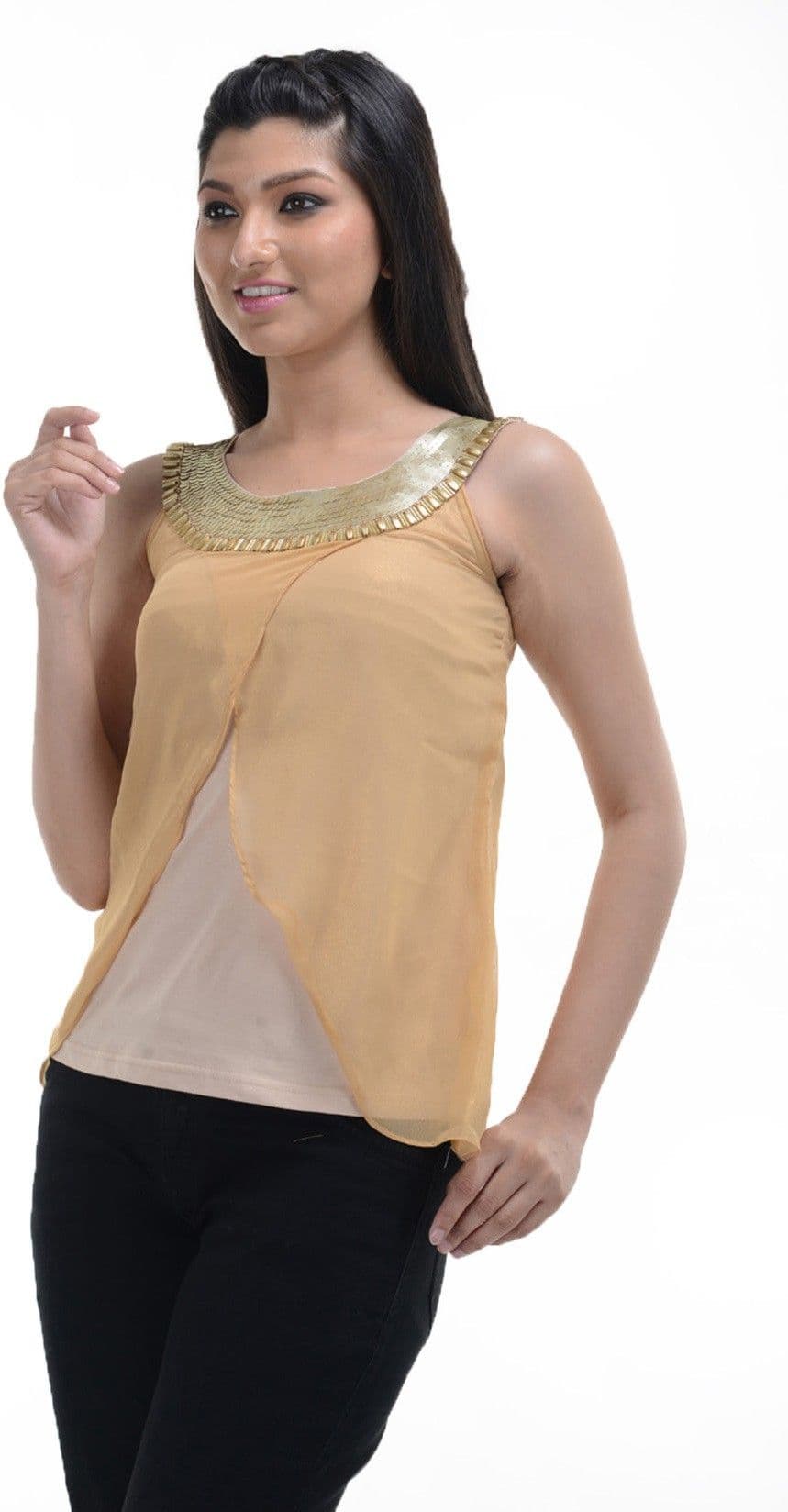 No Code Party Sleeveless Embellished Women's Top view 4