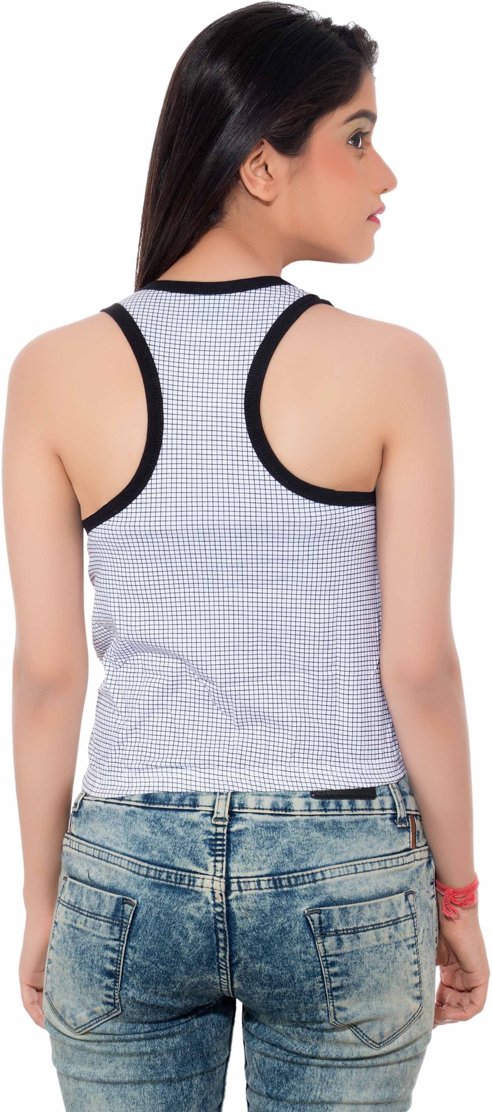 Feminine Casual Sleeveless Printed Women's Multicolor Top view 3