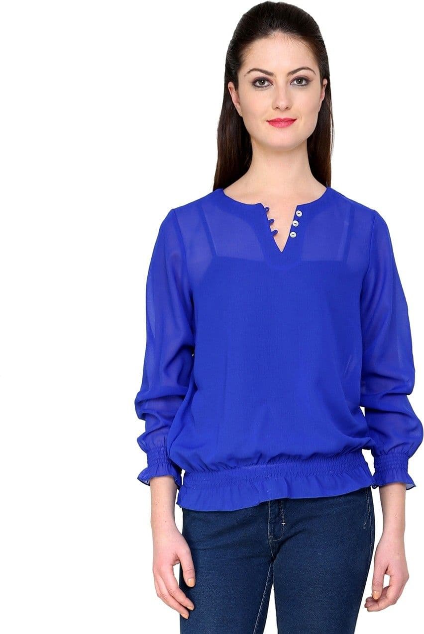 Tapyti Casual Full Sleeve Solid Women's Top view 2