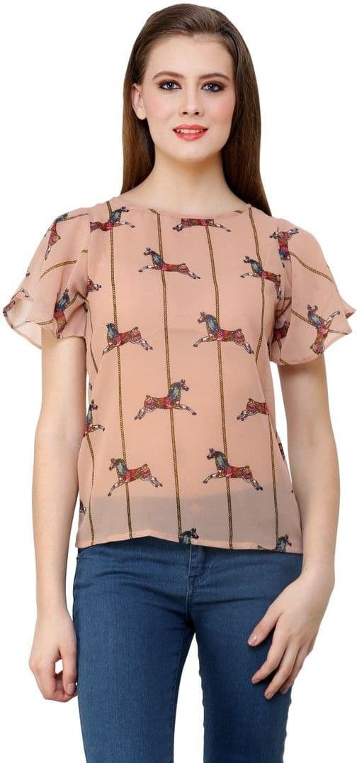 Shilpkala Casual Bell Sleeve Printed Women's Top