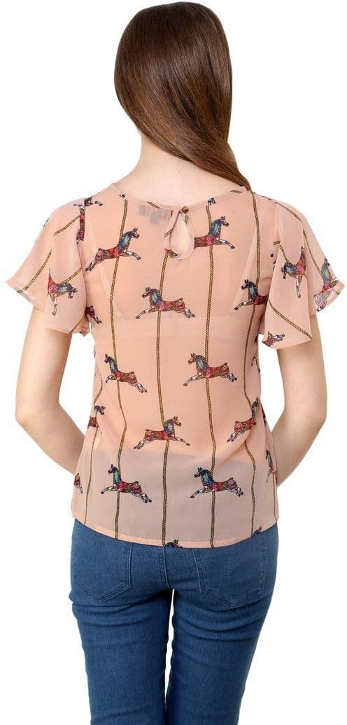 Shilpkala Casual Bell Sleeve Printed Women's Top view 3