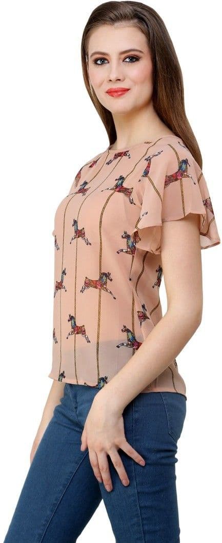 Shilpkala Casual Bell Sleeve Printed Women's Top view 2