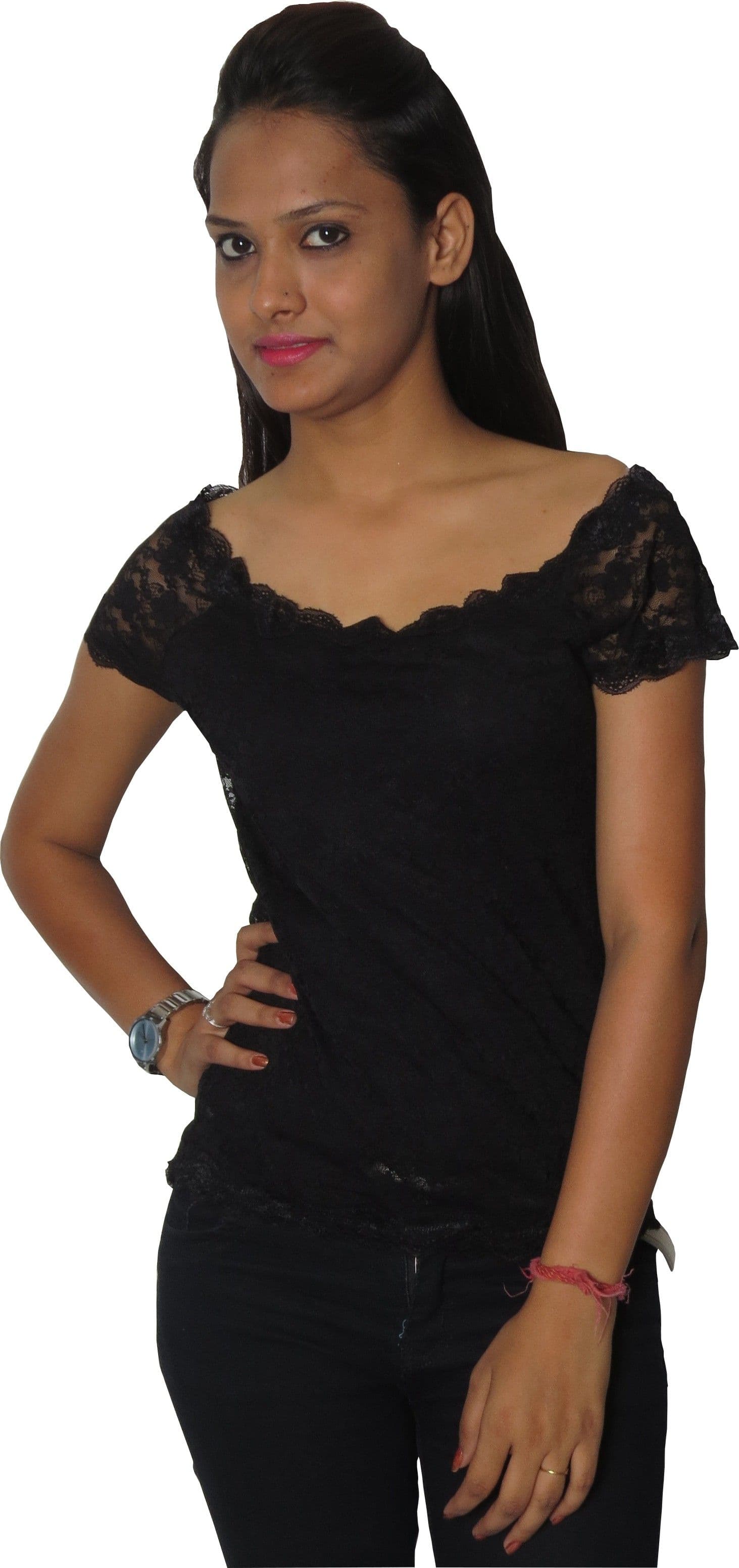 Modo Vivendi Casual Short Sleeve Solid Women's Top