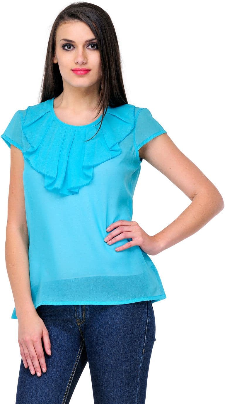 Stilestreet Casual Short Sleeve Solid Women's Top