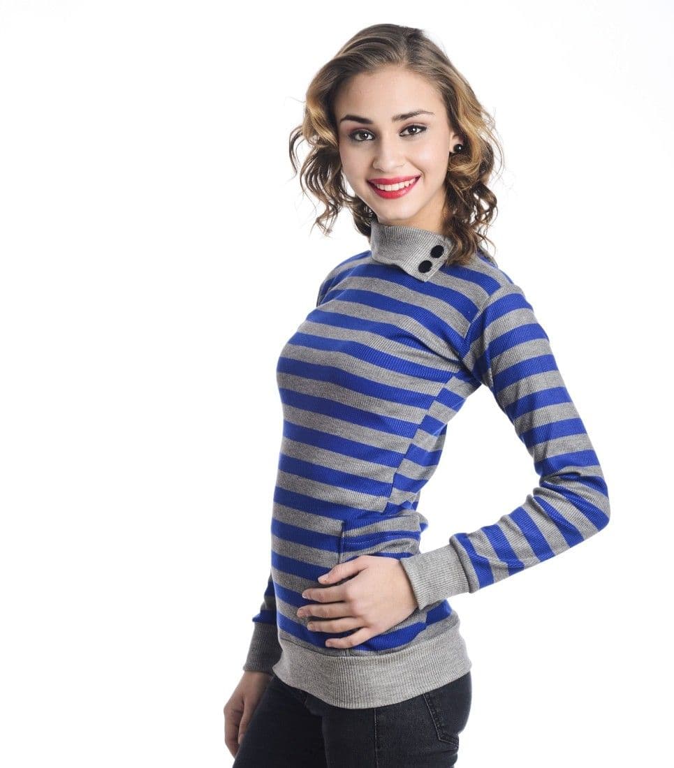 TeeMoods Casual Full Sleeve Striped Women's Top view 6