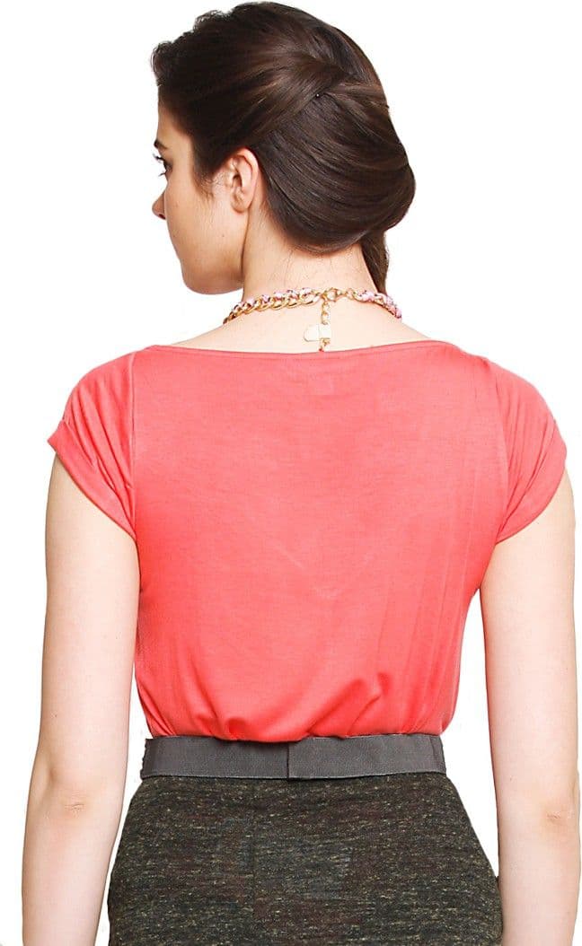 Zink London Casual Short Sleeve Solid Women's Top view 3