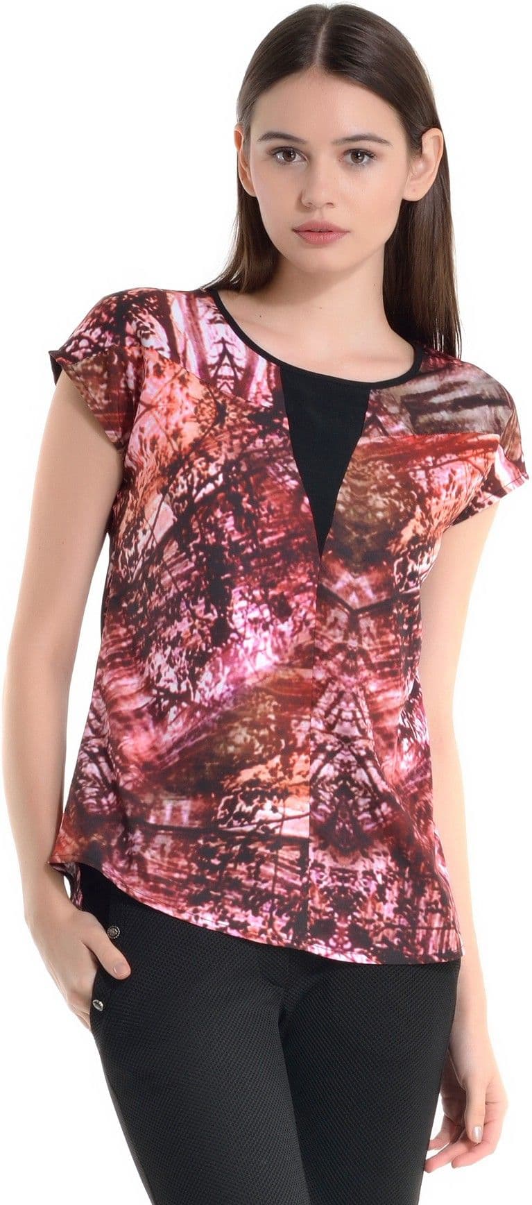 Kazo Casual Short Sleeve Printed Women's Top view 2
