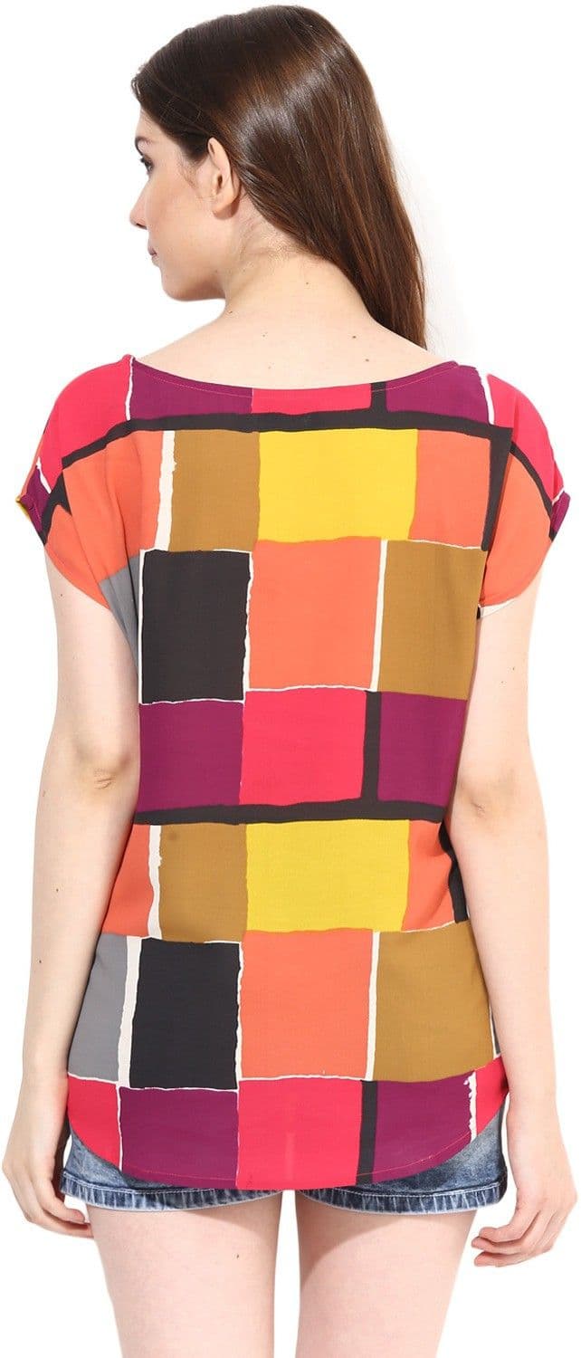 Abiti Bella Casual Short Sleeve Printed Women's Top view 3
