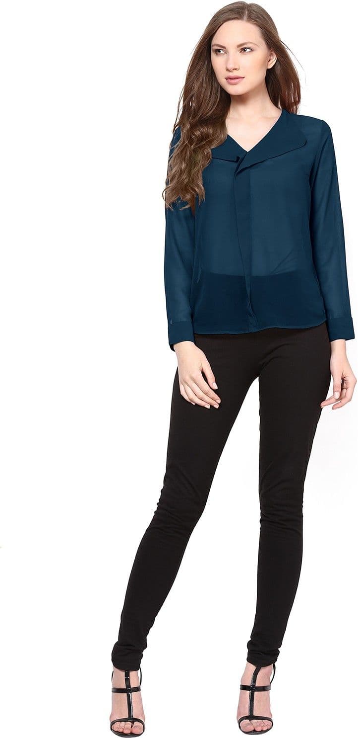 Besiva Casual Full Sleeve Solid Women's Top view 4