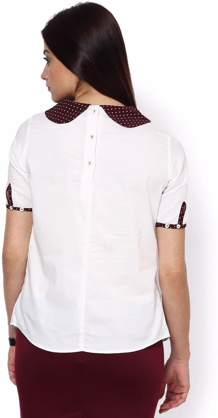 Kaaryah Formal Short Sleeve Solid Women's Top view 3