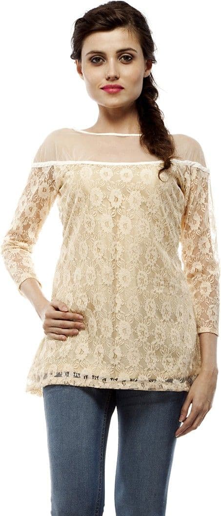 PrettyPataka Party Full Sleeve Woven Women's Top