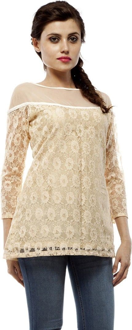PrettyPataka Party Full Sleeve Woven Women's Top view 3