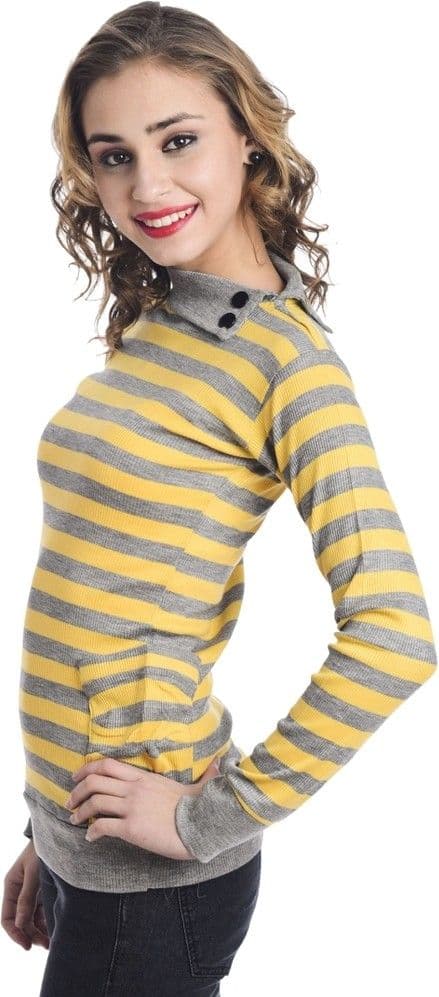 TeeMoods Casual Full Sleeve Striped Women's Top view 6