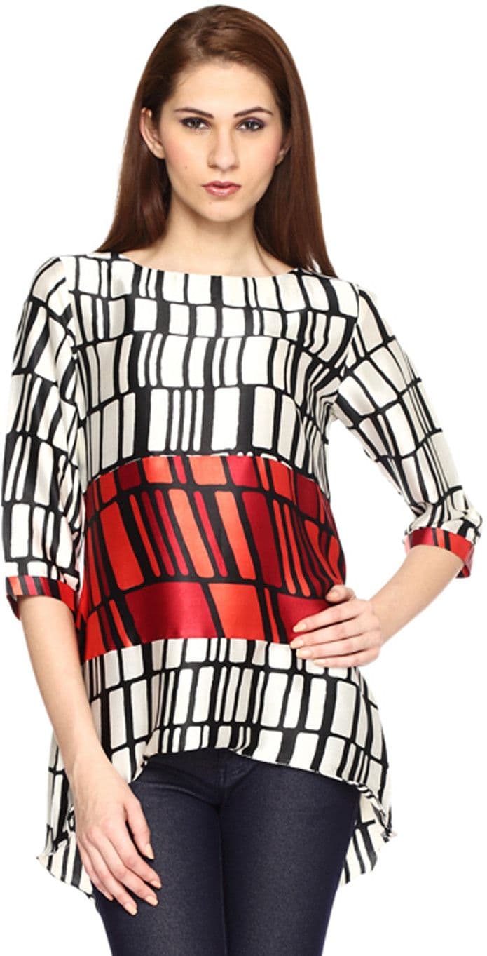 Fashion205 Casual 3/4 Sleeve Printed Women's Top view 2