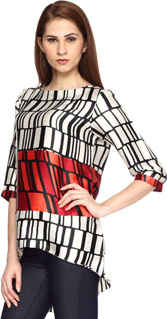 Fashion205 Casual 3/4 Sleeve Printed Women's Top view 3