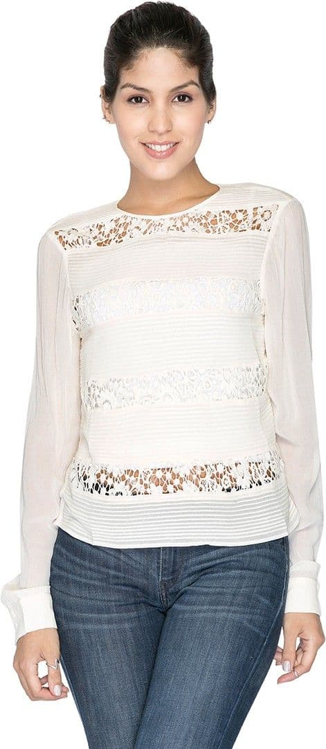 Aaliya Festive Full Sleeve Self Design Women's Top view 2